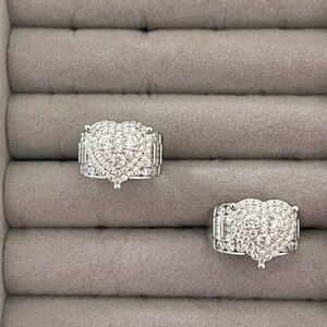 Elegant Silver Heart Earrings